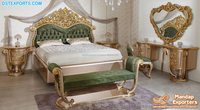 Ensemble de chambre à coucher de luxe en teck, style antique français unique, design italien européen, élégant, taille personnalisée, meubles de chambre en bois