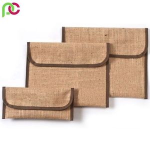 Sac de conférence de bureau haut de gamme en toile organique recyclée en gros avec fermeture à l'épaule couleur et taille personnalisées - Product Image 4