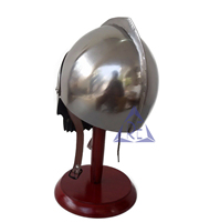 Casco de Gladiador Medieval Maximus para Reenactment, Plateado, Resistente al Óxido, Acabado Antiguo Pulido, Técnica de Corte a Troquel, Armadura de Guerrero Metálica
