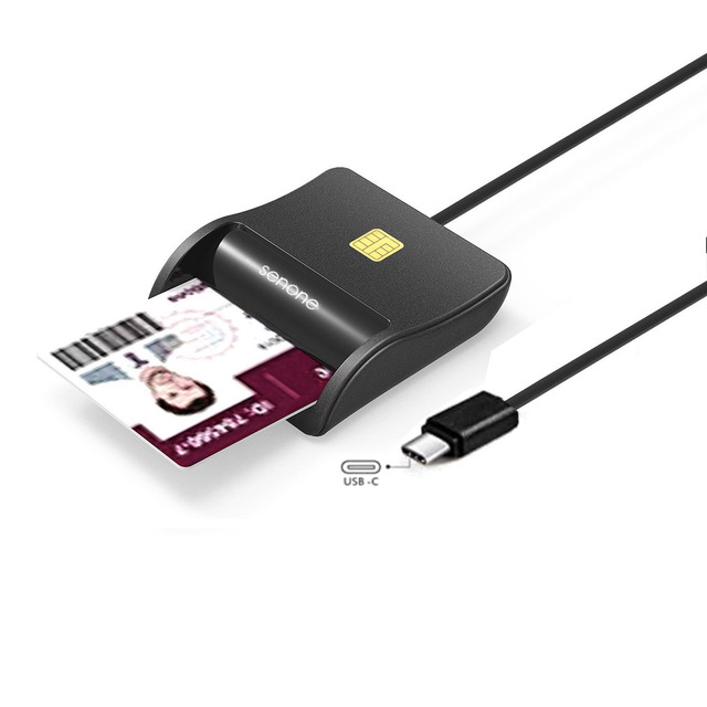 OEM Online USB C Common Access Card Reader, Chip Smart Card Reader for CAC and Secure Access
