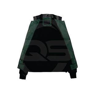 Veste coupe-vent à capuche pour homme, personnalisable avec logo, imperméable et respirante, avec garniture en fourrure de mouton, en tissu tricoté, vente en gros - Product Image 1