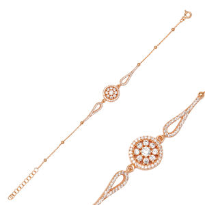 Bracelet en pierre de Zircon de forme ronde pour femmes, breloque tendance, fait à la main, vente en gros, bijoux en argent Sterling 925 - Product Image 6