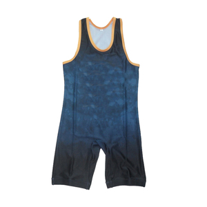 Maillots de lutte noirs respirants imprimés par transfert thermique, colorés et tendance, 100 % polyester, en promotion - Product Image 2