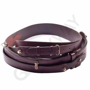 Ceinture en cuir Sam Browne avec bandoulière, noir / marron foncé, accessoire de tenue formelle - Product Image 2