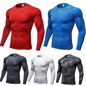 Unisex Custom Sublimation Printed Spandex/Nylon Sports Gym Shirts Running Long Sleeve Fitness <b>Compression</b> Base Layer Muscle Tops - Product Image 4