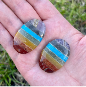 Pierres de palmier pour la guérison des 7 chakras, en pierres de palmier désossées, 7 pierres de palmier - Product Image 5