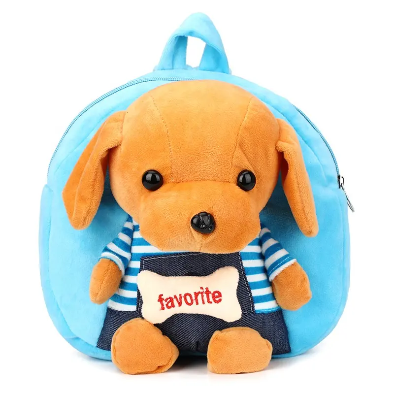 Backpack Animal 3D Plush Animal Toy Kids Dog Backpack School Bag Baby Animal Plush Toys Small Size Bags
