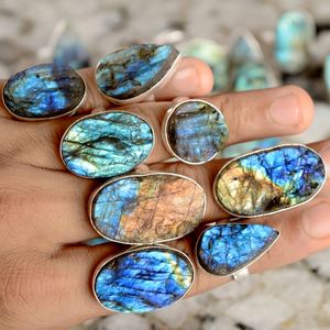 Natural Labradorite Druzy Silver Overlay Rings <b>Crystal</b> Rings Wholesale lion Labradorite Gemstone Smart Ring <b>Crystal</b> <b>Healing</b> - Product Image 1