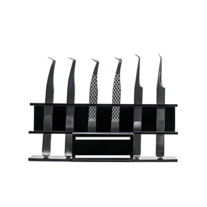 Pince à cils professionnelle en acier inoxydable pour femmes, impression de Logo personnalisée, Instruments de beauté - Product Image 1