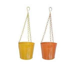 COPPER FINISHED GALVANIZED HANGING PLANT BUCKET GARDEN GALVANIZED HANGING PLANT BUCKET HANGING DECORATIVE PLANTER - Product Image 2