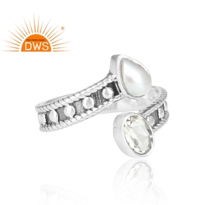 Bague en argent sterling 925 de conception ethnique indienne, fabricant de bijoux, collection classique - Product Image 3