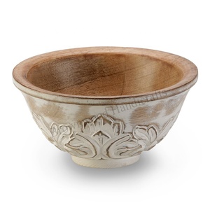 ชามไม้มะม่วงสำหรับตกแต่งโต๊ะในห้องครัวทำจากไม้แกะสลักด้วยมือเป็นมิตรกับสิ่งแวดล้อม - Product Image 1