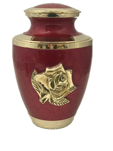 Urna de Metal para cenizas de adulto, urna funeraria verde de cremación de Metal de latón macizo, urna conmemorativa de recuerdo Floral de Esmeralda a bajo precio - Product Image 2