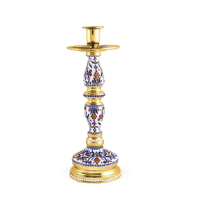 Bougeoirs coniques en laiton antique, fournitures d'église - Product Image 1