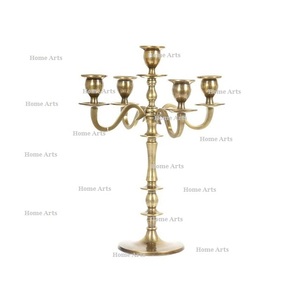Candélabres fantaisie à 5 bras couleur or de qualité supérieure candélabres de taille personnalisée centres de table par les arts de la maison - Product Image 6