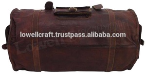 LOWELL CRAFT Bohemian <b>Leather</b> Weekender Duffel <b>Bag</b> Adjustable Strap Buckle Closure Travel Unisex 20-35L Durable Light Weight - Product Image 6