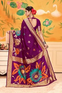 Saris en soie d'art prix de gros vêtements ethniques ethniques - Product Image 2