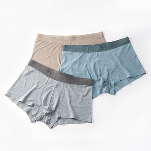 Nueva Oferta Caliente: Calzoncillos Boxer de Seda Helada de Color Liso, Sin Costuras, para Hombre, Tallas Grandes - Product Image 6