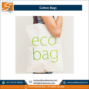 Personnaliser la conception et l'impression de haute qualité en gros 100% cardé coton imprimé sac à provisions au meilleur prix exportateur en Inde - Product Image 3