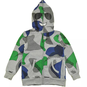 Sudadera con capucha y cremallera para hombre, prenda deportiva masculina con forro polar, diseño de logotipo en blanco, con cremallera completa y diseño personalizado a granel - Product Image 3