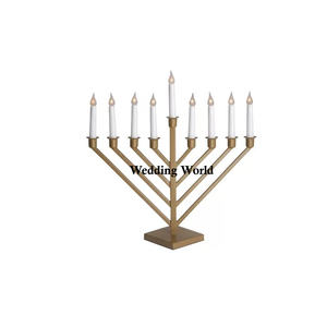 Bougeoir de créateur fait main de qualité supérieure Menorah en métal de luxe Classique Élégant Vente en gros Nouveau bougeoir fantaisie - Product Image 6