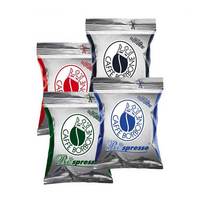Capsules de café Borbone Robusta, fabrication italienne, mélange noble, neutre, compatible Modo Mio, Caffè Italiano, 50 pièces, <0,5% Brix, boîte de 24