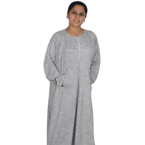 Vestido islámico de manga murciélago con pliegues, tejido de algodón con opciones para telas orgánicas y ecológicas, Abaya, último diseño
