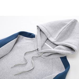 Sweat-shirt à capuche unisexe pour homme personnalisé grande taille pull-over en polaire brodé technique bloc de couleurs à manches longues décontracté - Product Image 3