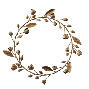 Guirlande de Noël vintage en fer avec des fleurs et des feuilles - Product Image 2