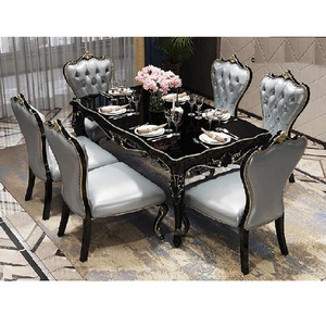 Nuevo Juego de Comedor de Madera Premium, Juego de Comedor Tallado a Mano para el Hogar, Muebles de Comedor de Estilo Clásico Europeo - Product Image 1