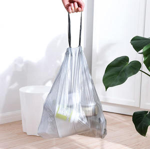 Bolsas de basura con cordón de plástico biodegradable respetuosas con el medio ambiente, resistentes a las fugas, resistentes al desgarro - Product Image 2