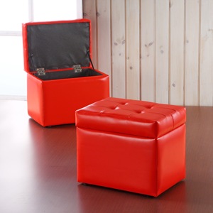 Modern style open-top <b>storage</b> ottoman bench - Product Image 3