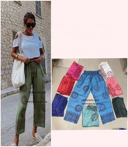 Tendance Rayon Om Mantra Imprimé Dames Pantalon Pyjamas Casual D'été Cordon Disponible Mélange De Couleurs Fournisseur En Gros Direct - Product Image 1