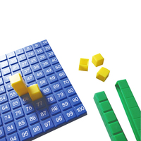 Juego Educativo de Números del Sistema Decimal Apilables de Plástico, 132 Piezas, para Maestros Escolares, Edades 2-4 y 5-7 Años, PLOMA