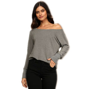 Haute qualité femmes à capuche contraste point hiver sweat à manches longues col large Logo personnalisé imprimé grande taille épaule - Product Image 1