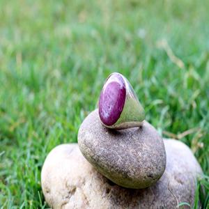 แหวนพลอยทับทิมดาวธรรมชาติทำมือแหวนพลอย925เครื่องประดับเงินสเตอร์ลิงสำหรับงานแต่งงานครบรอบ - Product Image 1