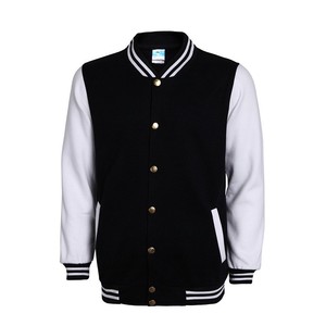 Chaqueta de Béisbol Varsity Personalizada en Azul Marino y Blanco, Acolchada, de Poliéster/Algodón, Ecológica, de Secado Rápido, Servicio OEM para Invierno - Product Image 4