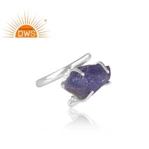 Electroformed Tanzanite Gemstone Prong <b>Set</b> <b>Ring</b> Jewelry Fine <b>Silver</b> Boho Sterling <b>Silver</b> <b>Ring</b> Jewelry Wholesaler - Product Image 3