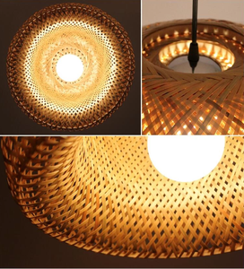 Abat-jour en bambou tissé à la main, style vietnamien traditionnel, nouveau Design, art déco en osier, 1 pièce - Product Image 4