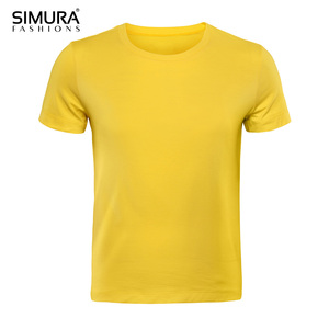 เสื้อยืดคอกลมผู้ชาย ซิมูร่า คอตตอน/โพลีเอสเตอร์ สไตล์สมาร์ทแคชชวล สำหรับฤดูร้อนและฤดูใบไม้ผลิ  รับสกรีนโลโก้  ดีไซน์เรียบง่าย แขนสั้น แห้งเร็ว สีพื้น - Product Image 5