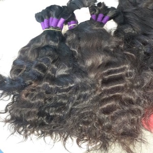 Extensions de cheveux humains de qualité supérieure vierges indiens non traités, sans enchevêtrement, sans perte Fournisseur de cheveux à cuticule alignée Inde - Product Image 1