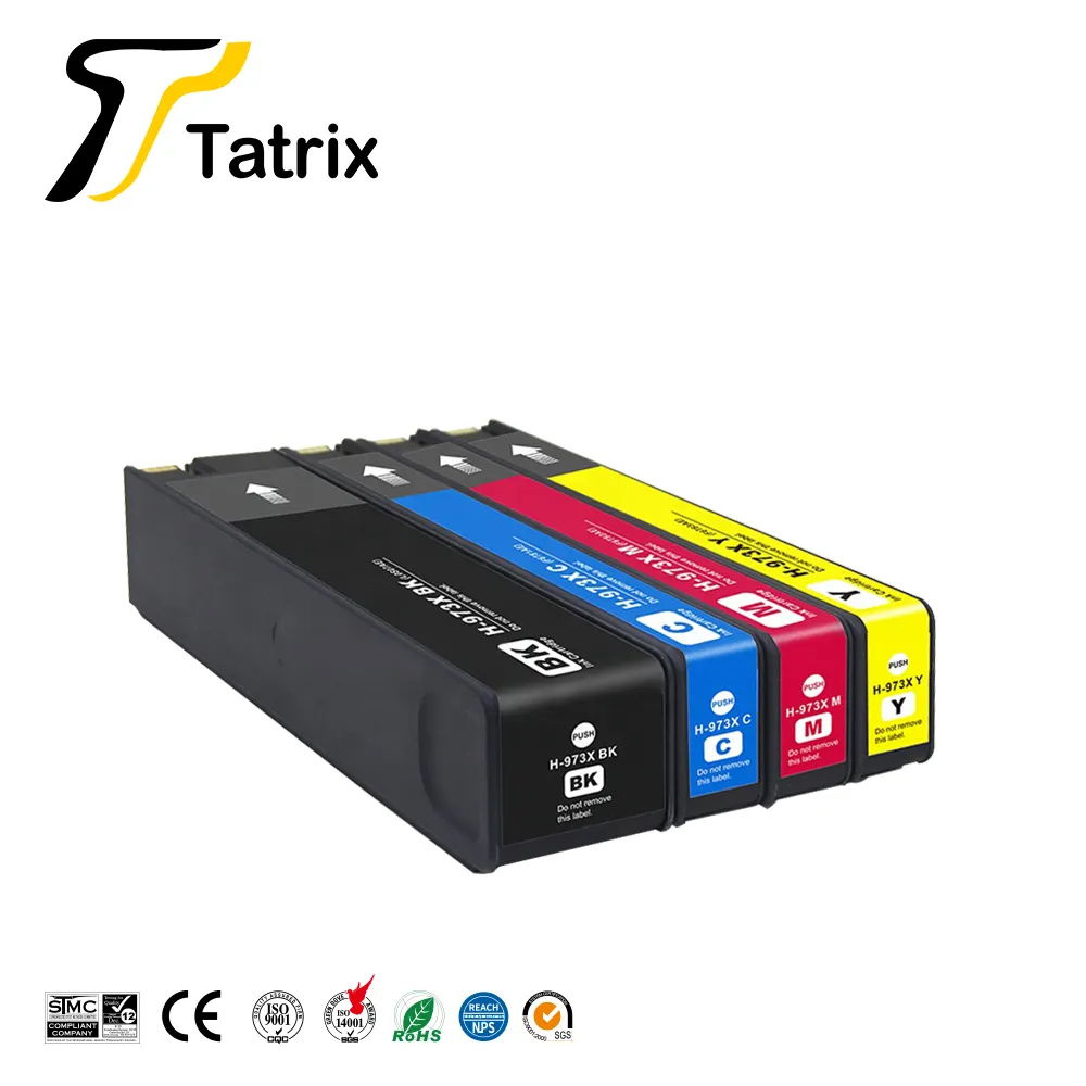 Tatrix 973 973X स्याही कारतूस + प्रीमियम Remanufactured रंग Inkjet स्याही कारतूस के लिए हिमाचल प्रदेश Pagewide प्रो 477dw प्रिंटर है। 973X