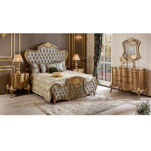 Nouveau mobilier de chambre à coucher maharaja de style victorien mobilier de chambre à coucher sculpté en bois de haute qualité Queen Size ensemble de chambre à coucher fait à la main USA - Product Image 1