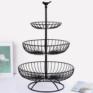 Fruit <b>Basket</b> Metal Wire Wire Fruit <b>Basket</b> 3 Tier Wire Fruit <b>Basket</b> - Product Image 5