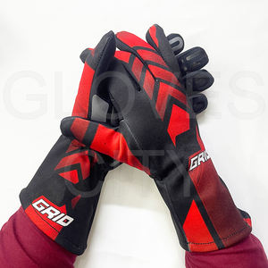 Look Élégant Rouge Noir Sublimation Respirant Antidérapant Palm Karting Kart Gants Nomex Unisexe Gants Nomex Karting Personnalisés - Product Image 4