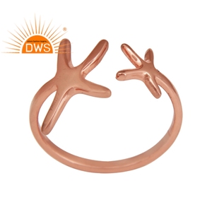 ผู้ค้าส่งเครื่องประดับแหวนทำมือ ชุบทองคำชมพู 14k เงินแท้ 925  ผู้จัดจำหน่ายเครื่องประดับอินเดีย - Product Image 1