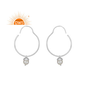 925 argent Sterling fin perle naturelle pierre balancent boucle d'oreille pour les femmes fabricant de bijoux Collection classique - Product Image 3