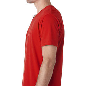 เสื้อยืดผู้ชายคอวีลำลองออกกำลังกายในฤดูร้อนผ้าฝ้าย100% แห้งเร็วแขนสั้นสีพื้น - Product Image 6