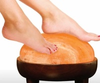 Lampes Dôme de Détoxification des Pieds au Sel de l'Himalaya – Pack Complet avec Cordon Électrique, Ampoule, Matériaux Biologiques, Masseur de Pieds Sculpté, Décoration d'Intérieur