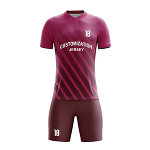 Nieuwe Meerkleurige Voetbalkleding Sublimatie Printing Jersey En Korte Broek Set Bulk Groothandel Team Sportkleding - Product Image 3